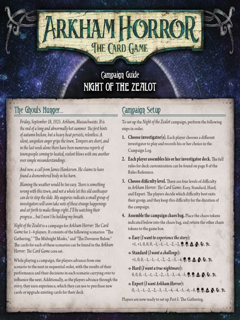 Campaign Guide NIGHT OF THE ZEALOT .